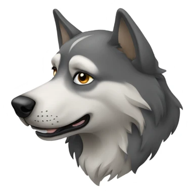 dog with wolf sticker