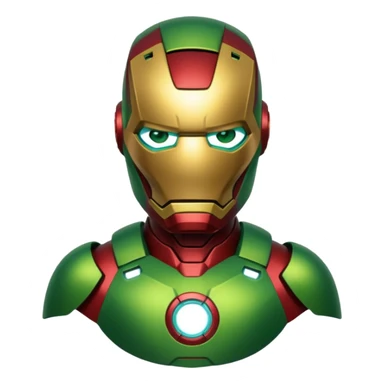 an green Ironman sticker