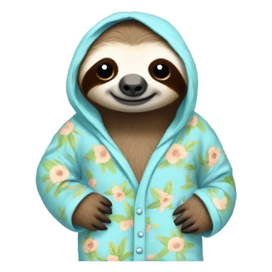 Sloth in pyjamas  sticker