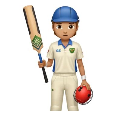 Playing cricket sticker