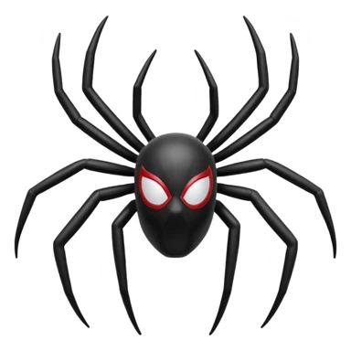 Create spider man logo emoji in black  sticker