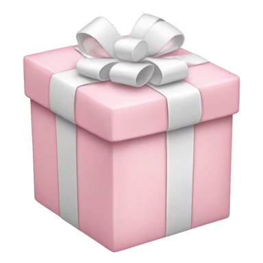baby pink and white wrapped gift sticker