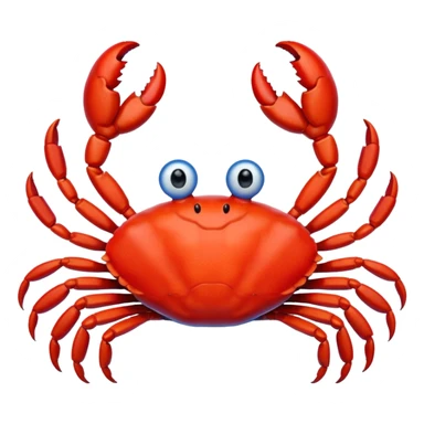 red crab and blue sprut are friends sticker