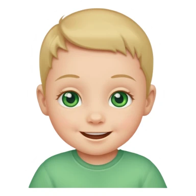 green eye baby sticker