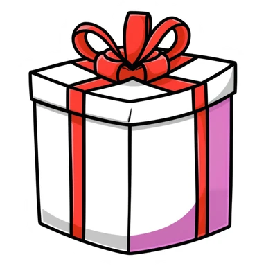 colorful wrapped present sticker