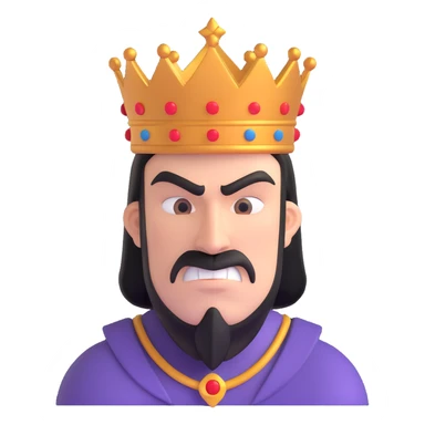 The sinister king, not cartoon like sticker