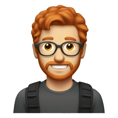 a redhead guy with metal glasses sticker