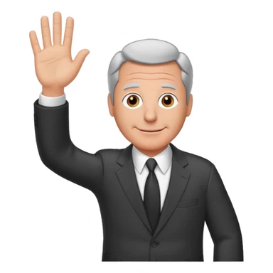 Create an emoji of Epstein waving to the camera in Family Guy style sticker