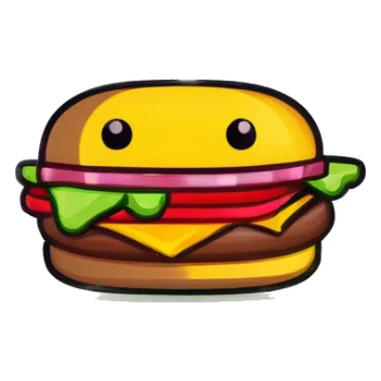 cute hambuger sticker