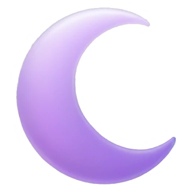 Pastel lilac-gradient crescent sticker