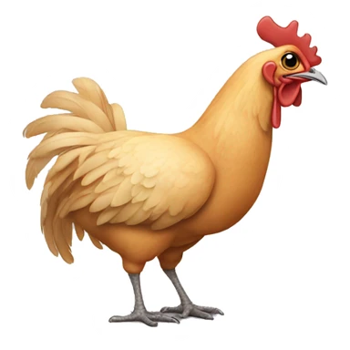Featherless chicken sticker