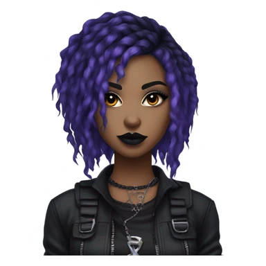 Goth grunge girl  sticker