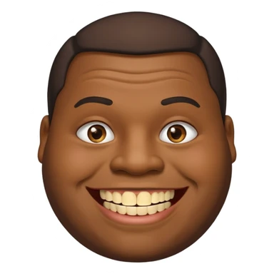 Fat black man missing half of front tooth sticker