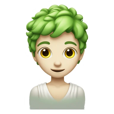 Boy Green Fairy, white skin, sticker