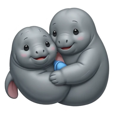 love couple manatee sticker