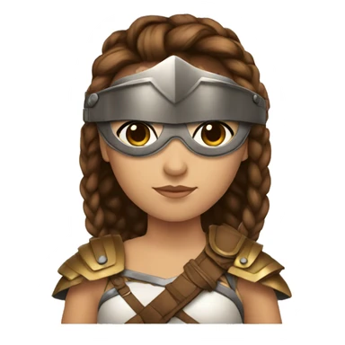 Girl gladiator with braided brown hair and sunglasses sticker