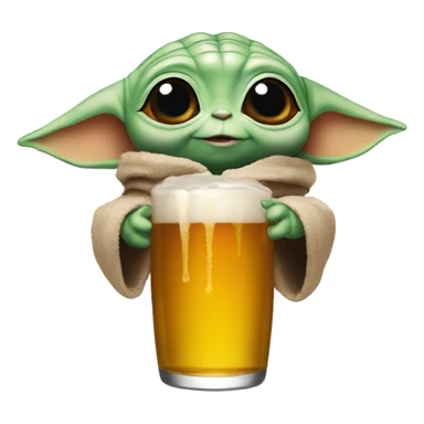 Baby yoda beer sticker