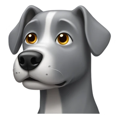 gray dog sticker