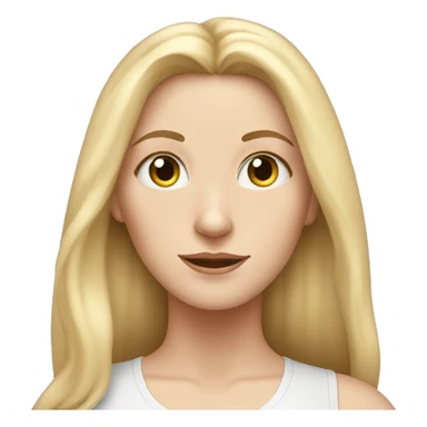 white woman with long blonde hair and cat shaped eyes wearing a yoga outfit  sticker