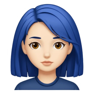 girl with navy blue hair sticker