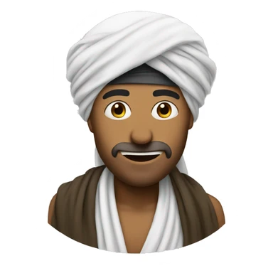 meme face with arab turban sticker