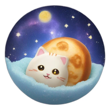 galaxy rice cake mochi cat sticker