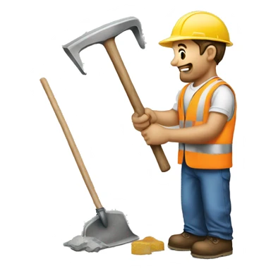 manual labor working sticker