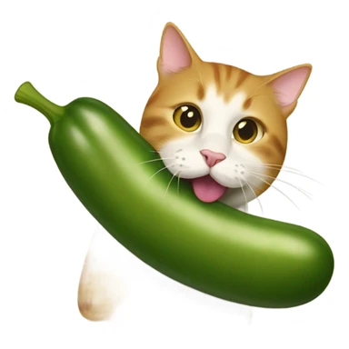 Cat eating pickles sticker