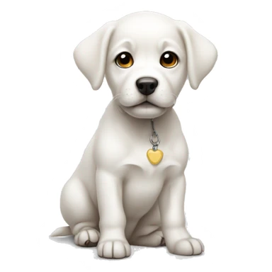 dog white baby dog sticker