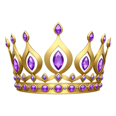 gold kokoshnik tiara with purple diamonds sticker