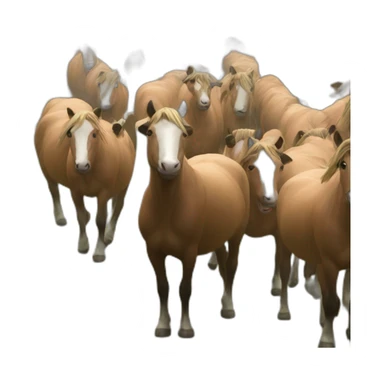 hosr herd at gallop sticker