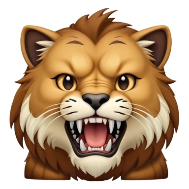 saber-toothed cat with extremely long, exaggerated canine teeth extending far beyond the jaw sticker