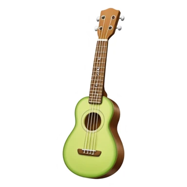 Avocado shaped ukulele sticker