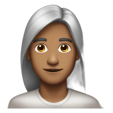 raghav with triangular face , brown skin tone and straight hair sticker