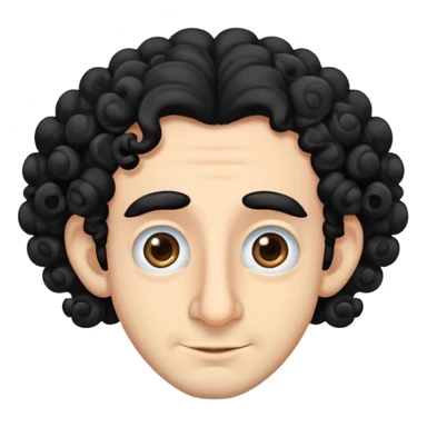 jew with big nose and curls black hair sticker