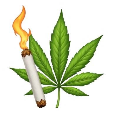 marihuana joint lit sticker