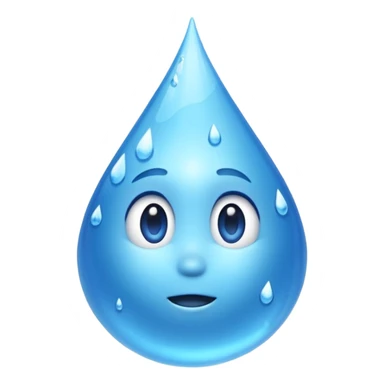 una gota de agua como dibujo animado como en la pelicula de elemental de puixar sticker