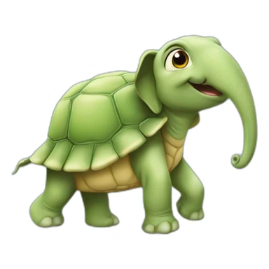 Tortue sur éléphant sticker