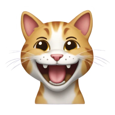 laught cat sticker