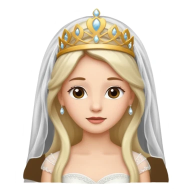 bride veil and hair sticker