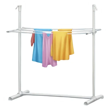 Clothes drying rack sticker