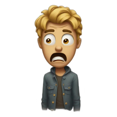 tormented and scared sticker