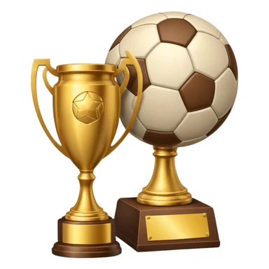Soccer ball + poop+trophy sticker