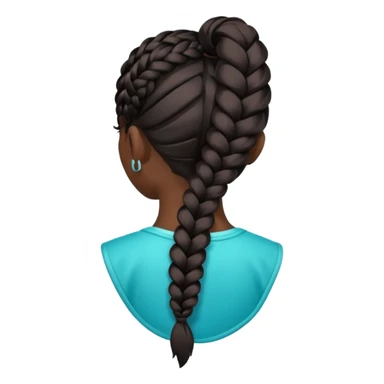 just hair braided hair tail sticker