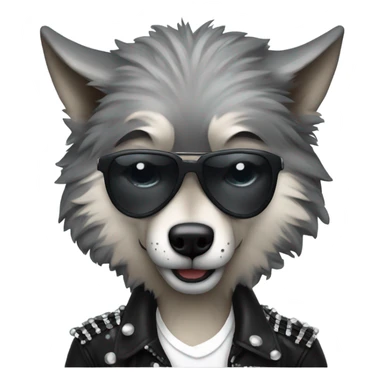 Wolf dressed like Michael Jackson  sticker