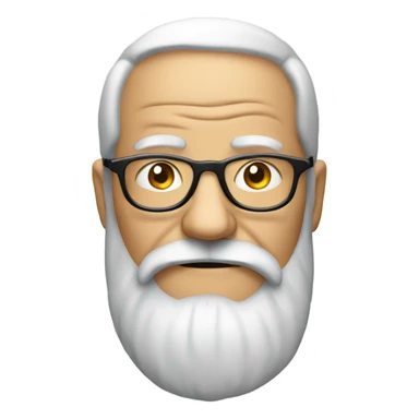 old man with glasses and beard christmas sticker