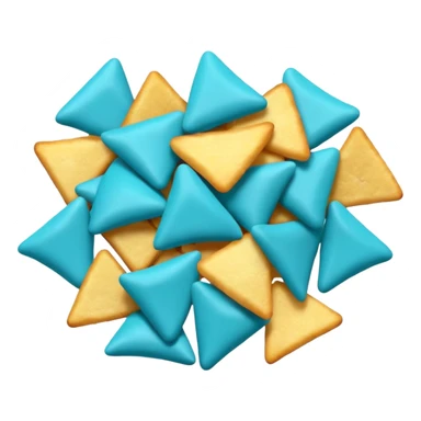 full turquoise colored chips sticker