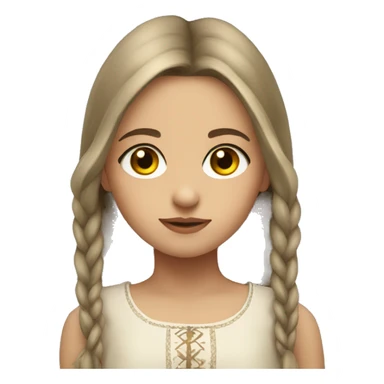 slavic girl with hazel eyes look from side sticker