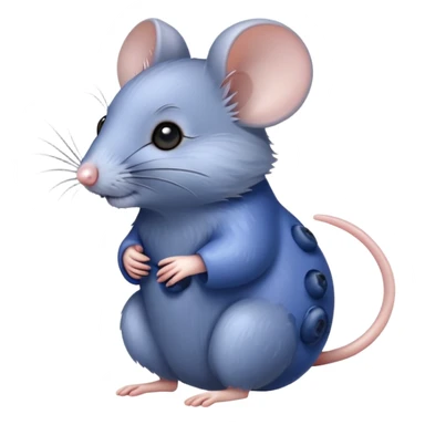 A mouse in a blueberry sticker