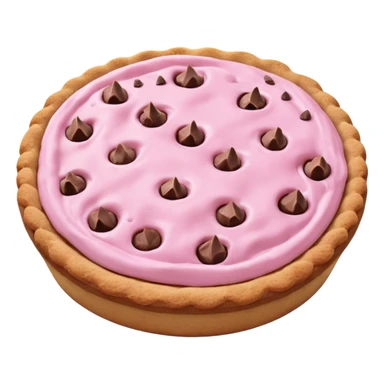 Pink pastel chocolate chip cookie pie sticker